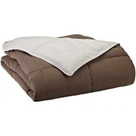 GRAND DOWN All Season Down Alternative Reversible Comforter  Full/Queen-Ivory/Taupe COMFORTER F/Q REV-IT